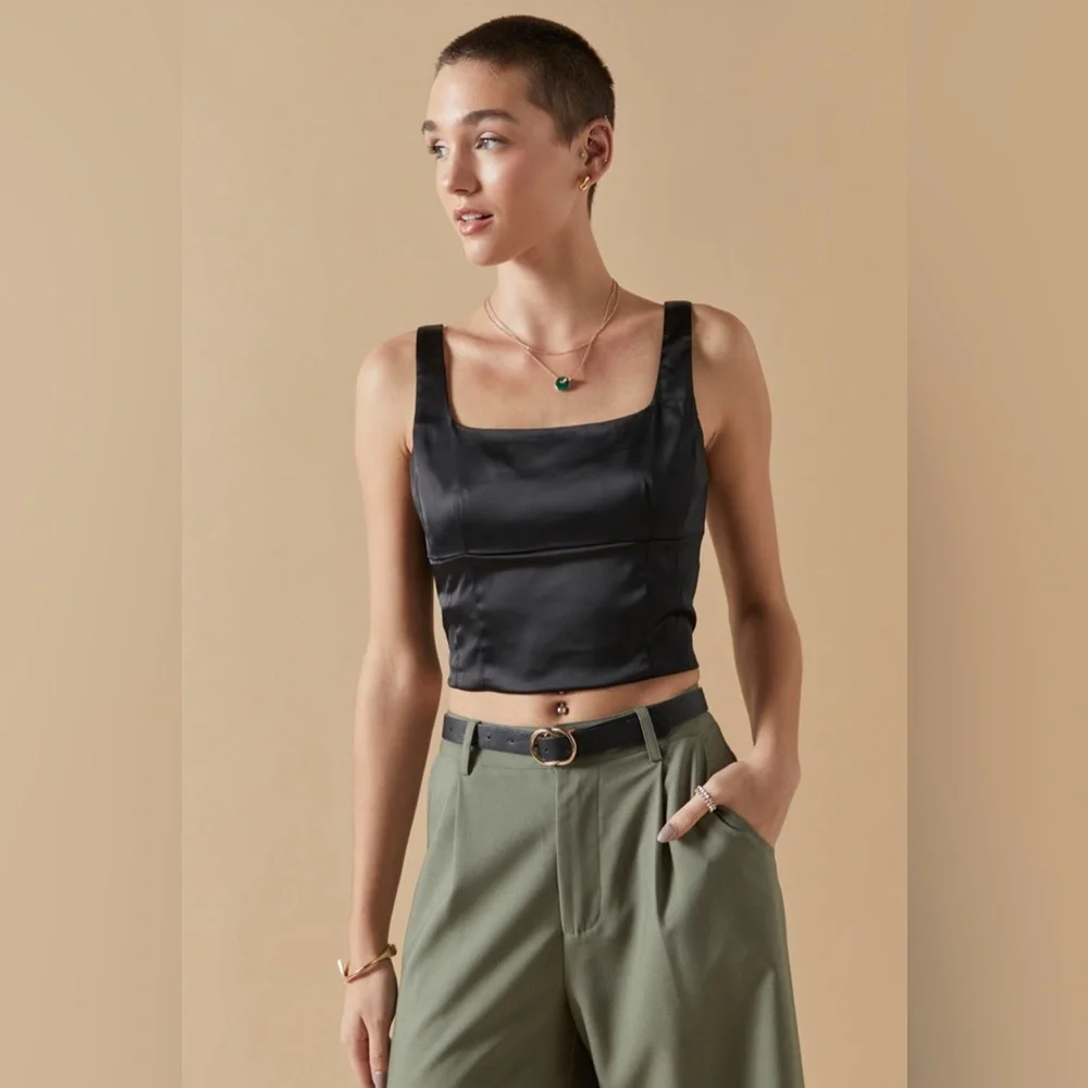 Jason Wu Tops Nwt Jason Wu Black Crop Top - Picture 4 of 4